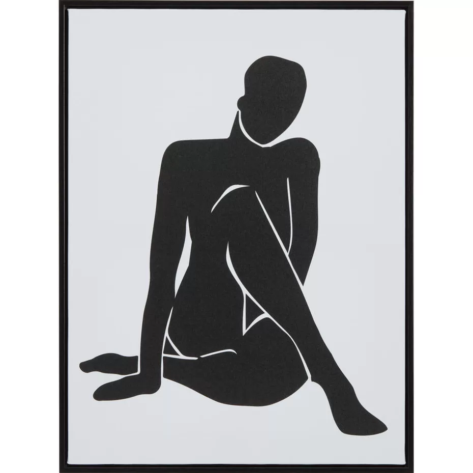 Kwantum Wanddecoratie | Canvas Woman Zwart