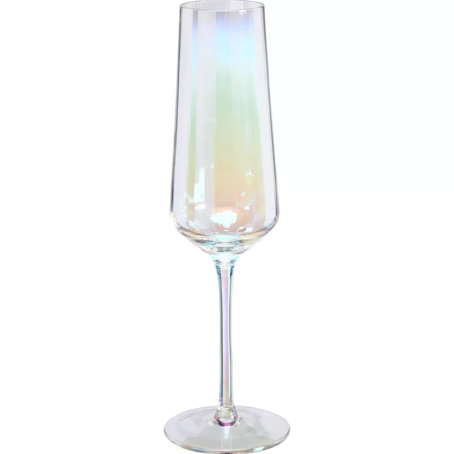 Kwantum Kerstservies | Champagneglas Ribbel Holo 300ml