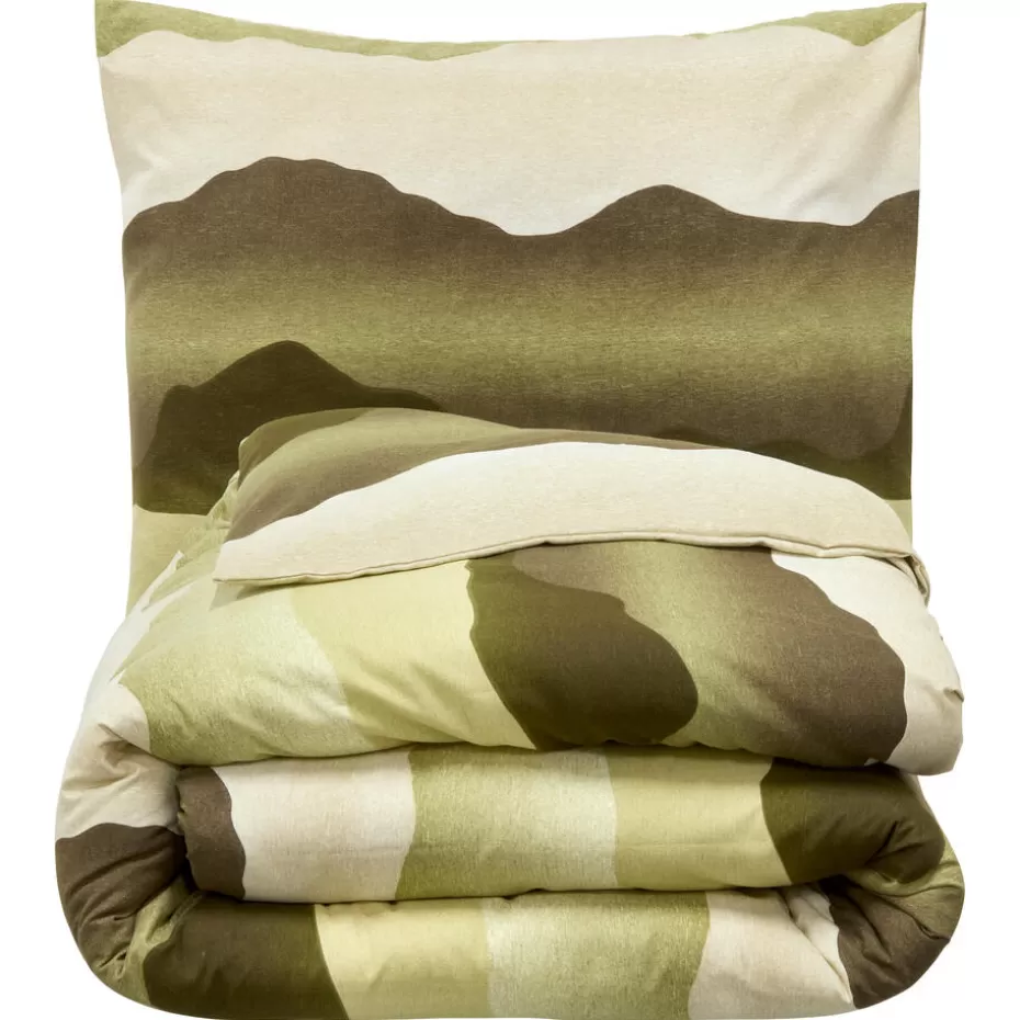 Kwantum Dekbedovertrekken | Beddengoed | Dekbedovertrek Flanel Bregje Groen 240x220 Cm 240X220CM