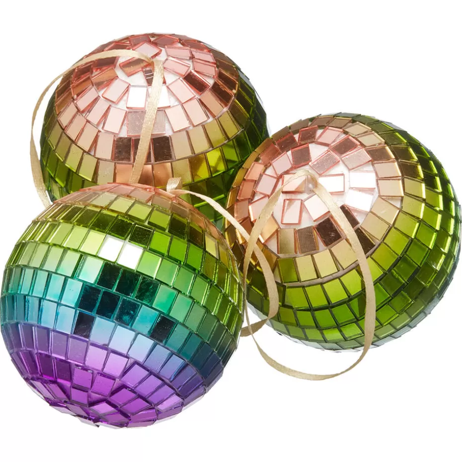 Kwantum Kerstdecoratie | Kerstballen & Kerstornamenten | Hanger Discobal - 3 Stuks Multicolor