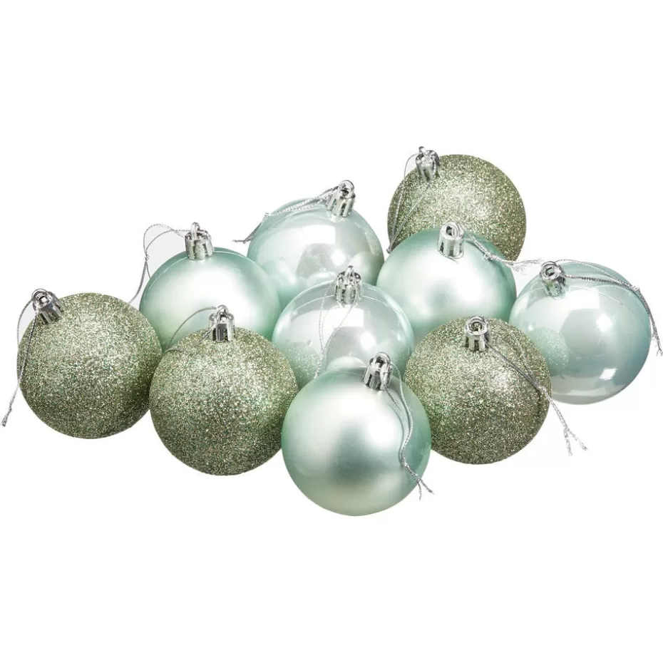 Kwantum Kerstballen & Kerstornamenten | Kerstballen Salie - 10 Stuks Groen