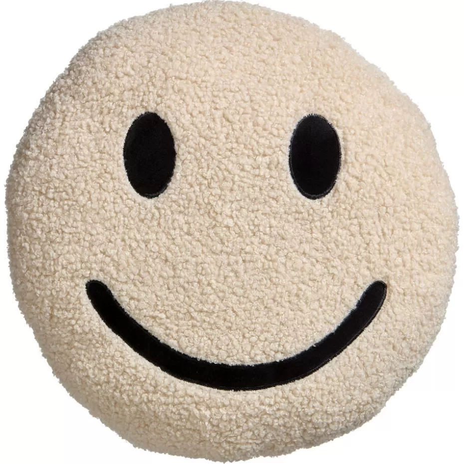 Kwantum Sierkussens | Kussen Smiley Beige Ø35 Cm ø 35 Cm