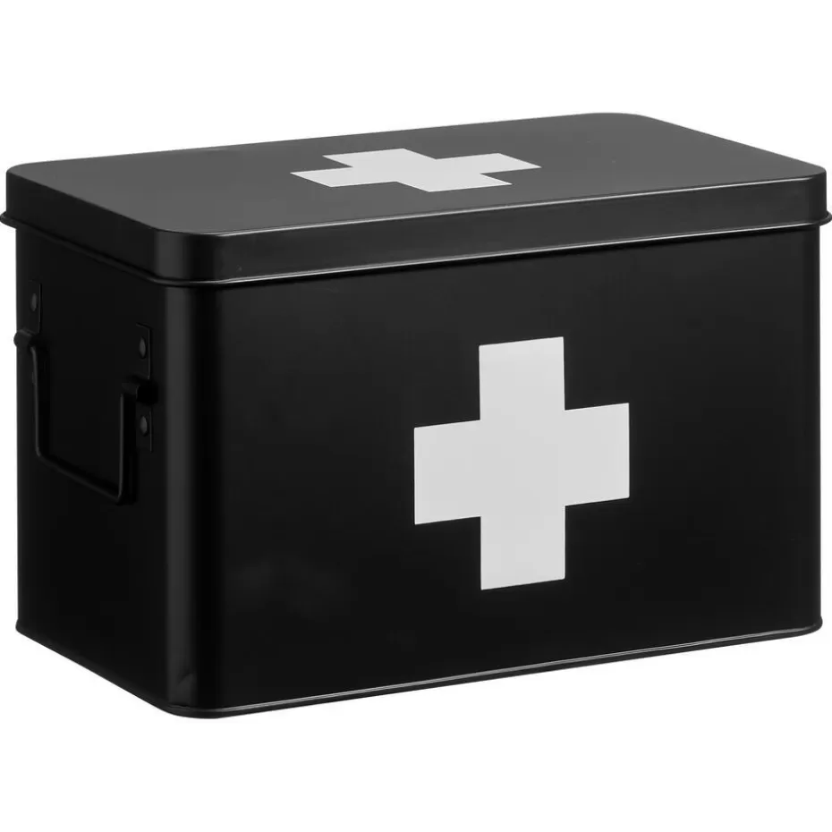 Kwantum Badkameraccessoires | Medicijnbox Zwart 20x18,5x31 Cm