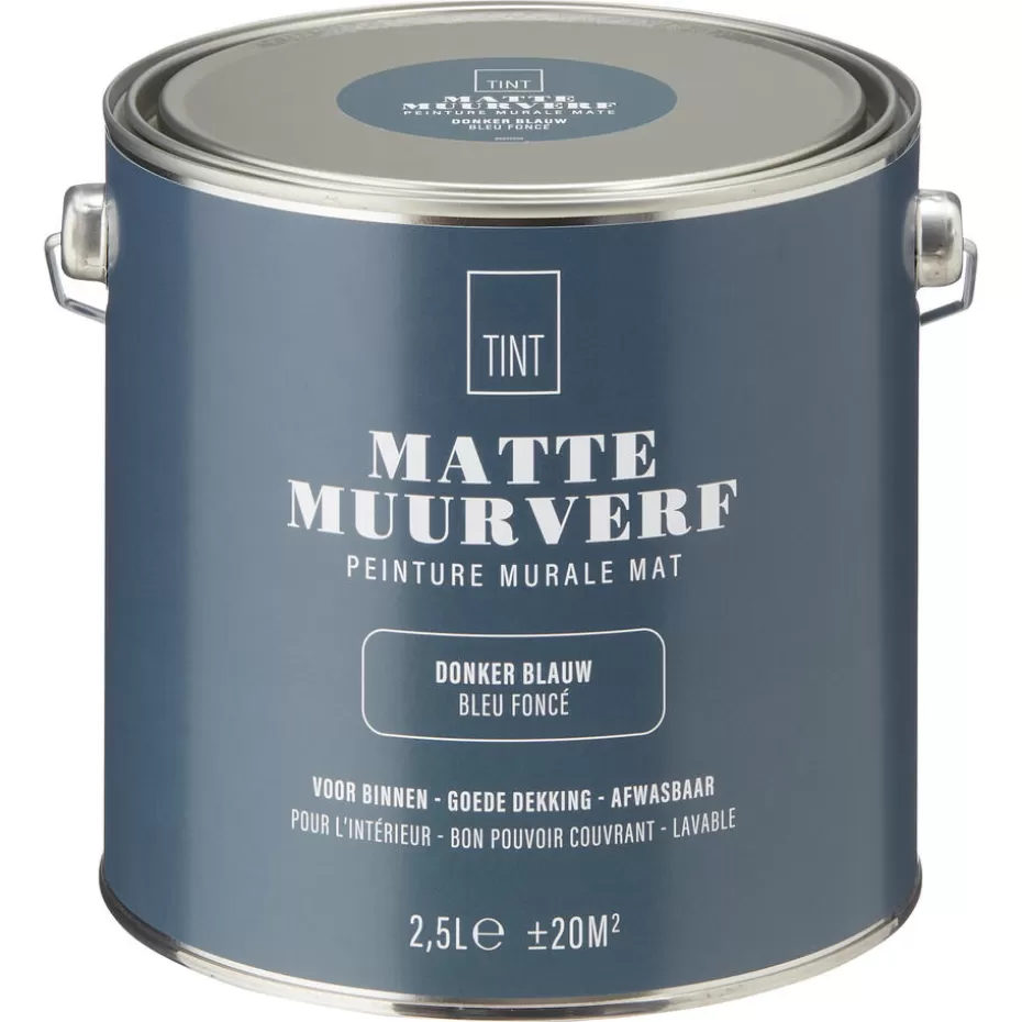 Kwantum Muurverf | Muurverf Mat Donker Blauw 2.5 L 2.5L