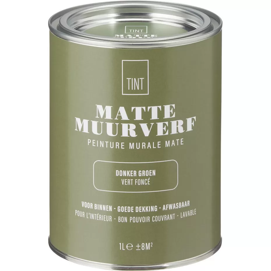 Kwantum Muurverf | Muurverf Mat Donker Groen 1 L 1L