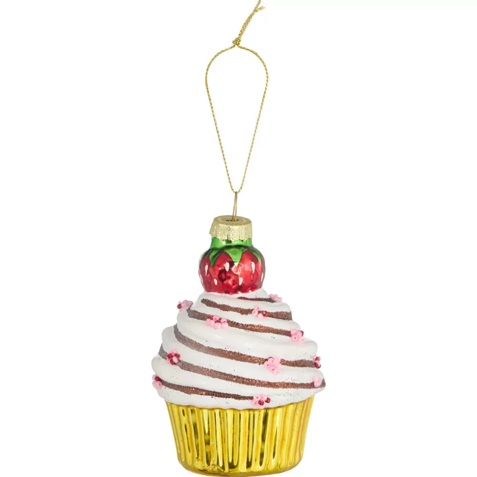 Kwantum Kerstballen & Kerstornamenten | Ornament Cupcake Aardbei