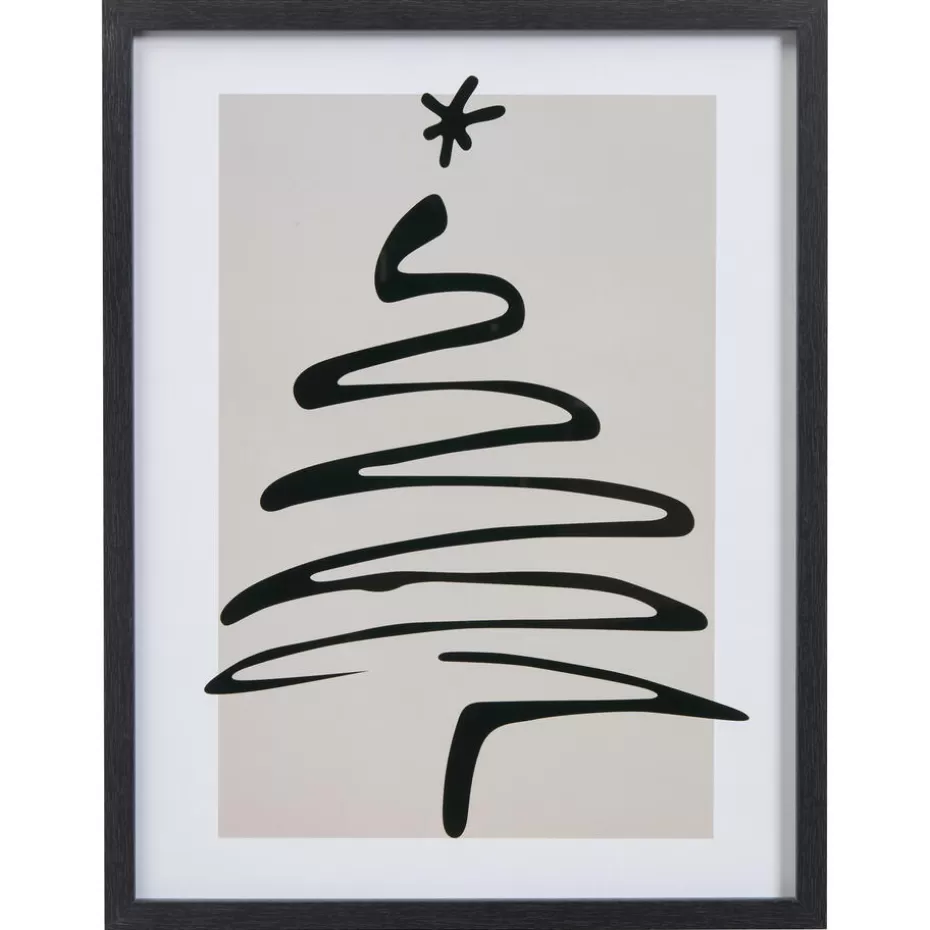 Kwantum Kerstdecoratie | Poster Kerst Wit/Zwart