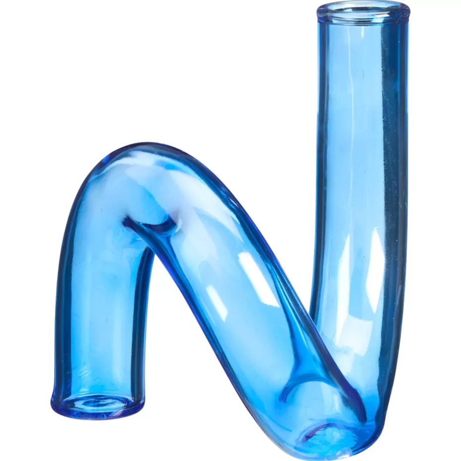 Kwantum Vazen & Potten | Vaas Tube Blauw 13x15x15 Cm